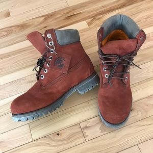 Timberland 6in Suede Boots Mens 7 Rust Color
